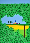 Landkaart België - kleurenzeefdruk