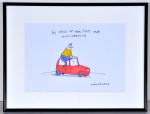 Autocorrectie - Originele cartoon - Ingelijst