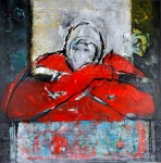 Thinking - oil on canvas - 90x90
