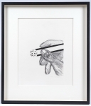 Hand with cigarette - Etching - H.C. - framed - 1973