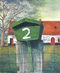 Farm with bus n° 2 - oil on canvas - 60x50 - 1983